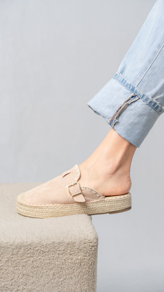 Mules daim à plateforme Femmes