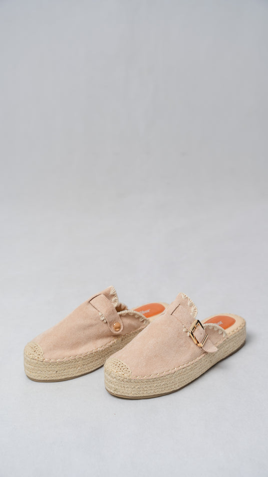 Mules daim à plateforme Femmes