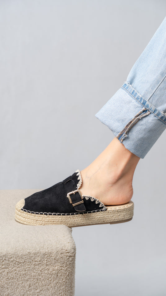 Mules daim à plateforme Femmes