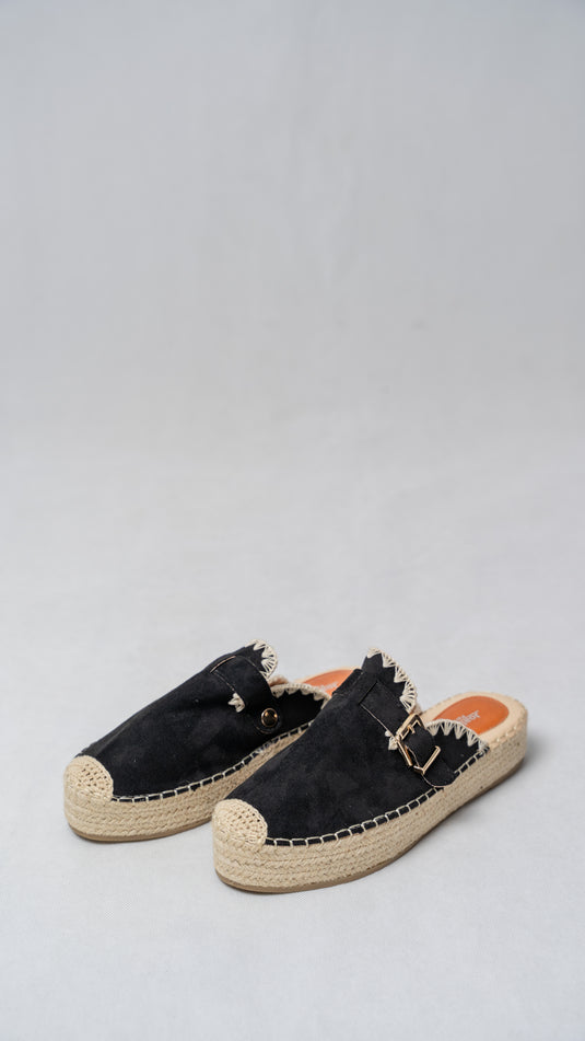 Mules daim à plateforme Femmes