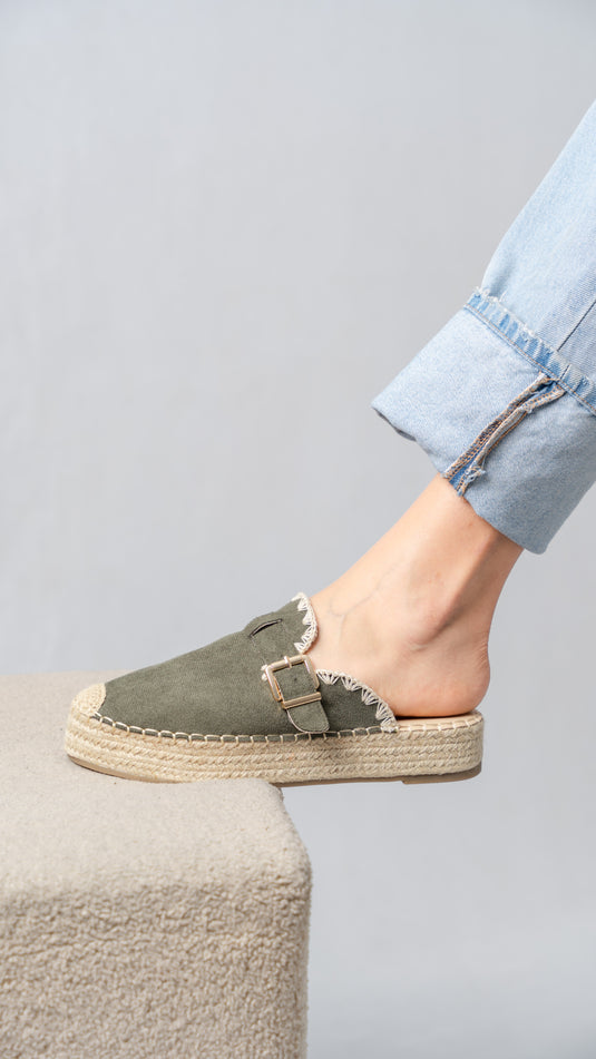 Mules daim à plateforme Femmes