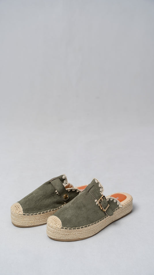 Mules daim à plateforme Femmes