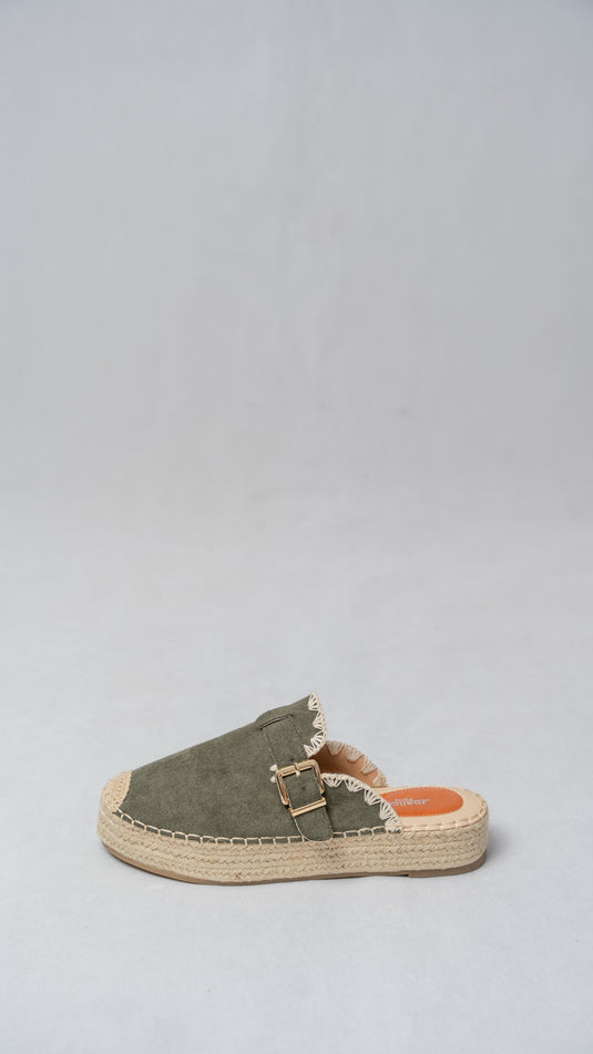 Mules daim à plateforme Femmes