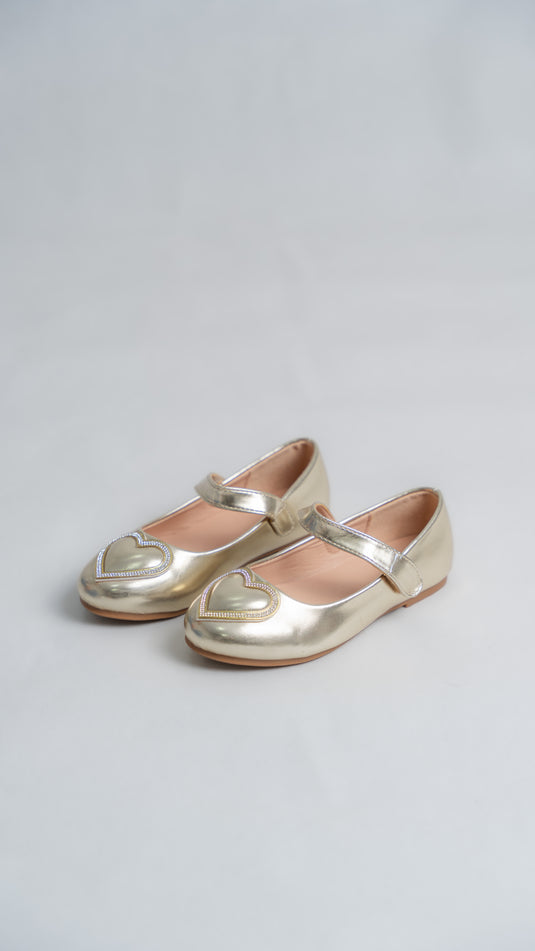 Ballerines fillette avec détail cœur - Manuella