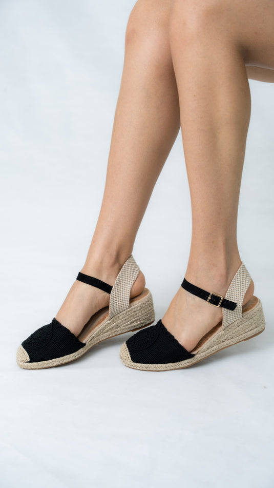 Sandale femme compensée