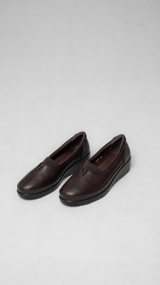 Mocassin compensée confortable