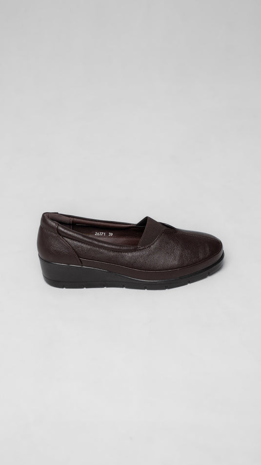 Mocassin compensée confortable