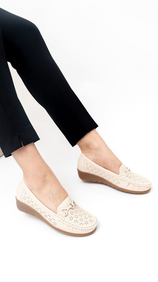 Mocassin confort compensée