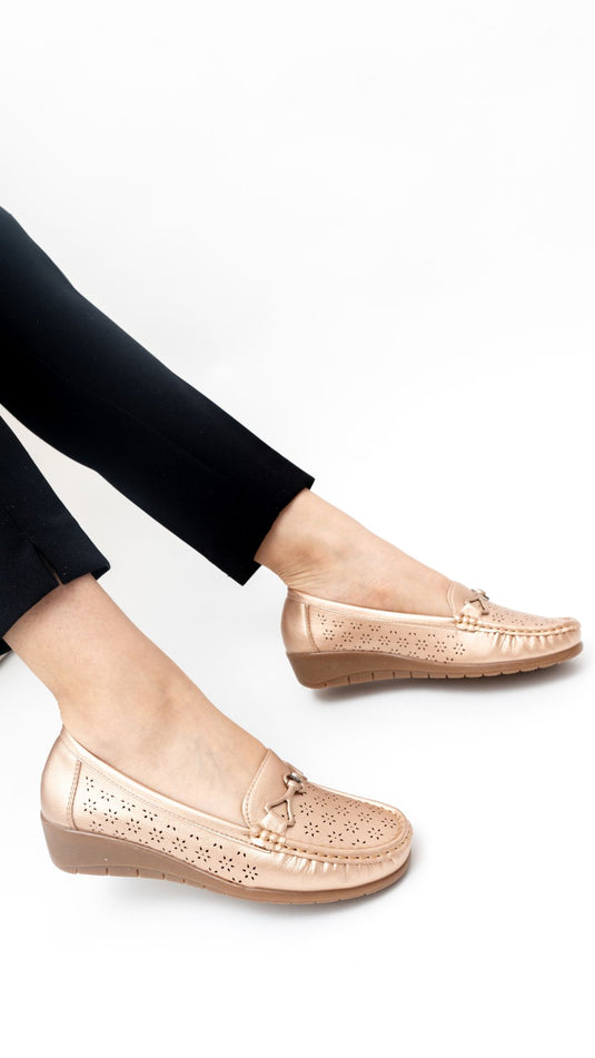 Mocassin confort compensée