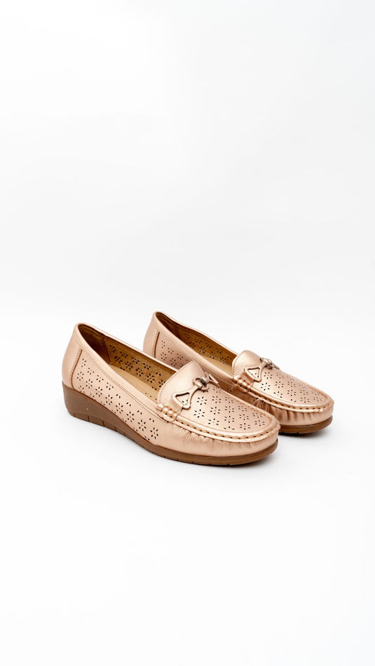 Mocassin confort compensée