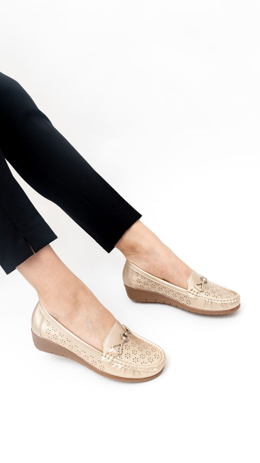 Mocassin confort compensée