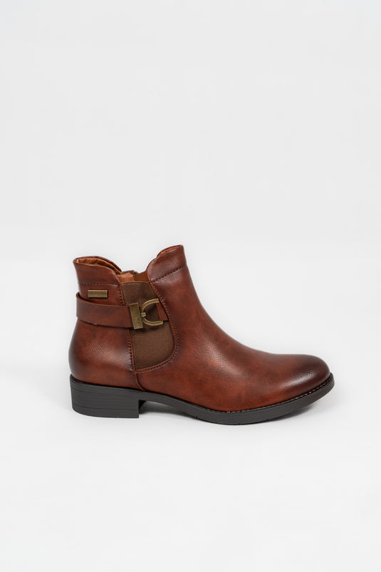 Bottines plates avec boucles et élastiques