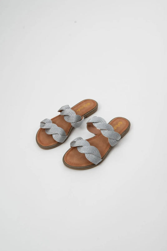 Argent chaussure femme