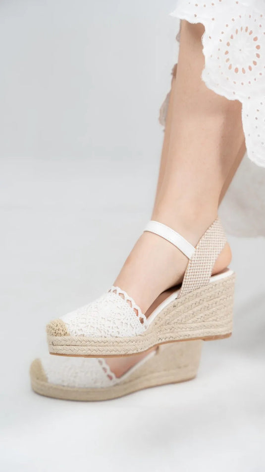 Sandale femme compensée