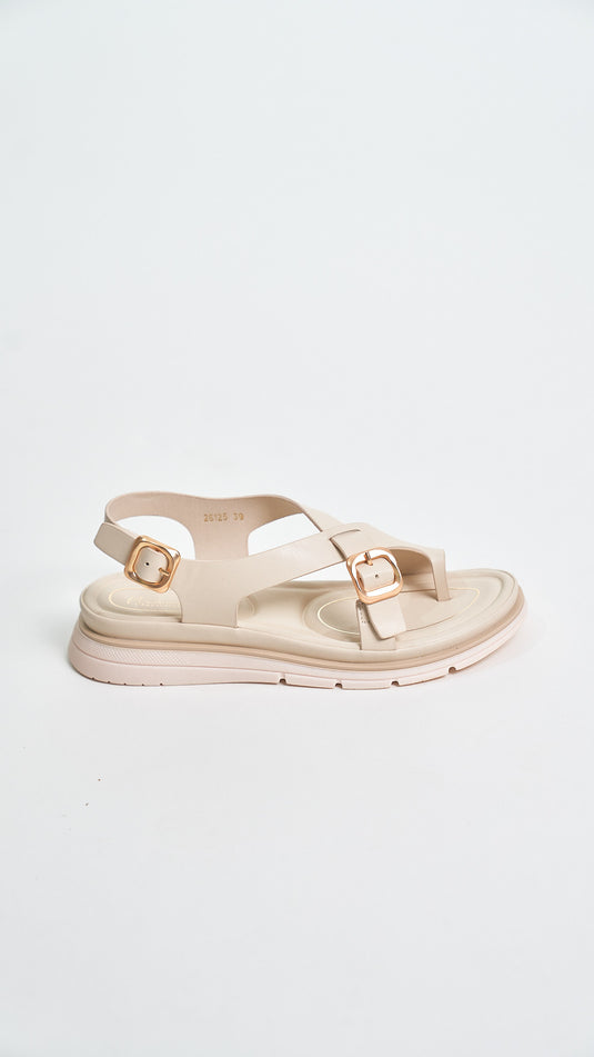 Sandales Entre-doigts Femme – Nu-pieds d'Été à Boucles Dorées Chic