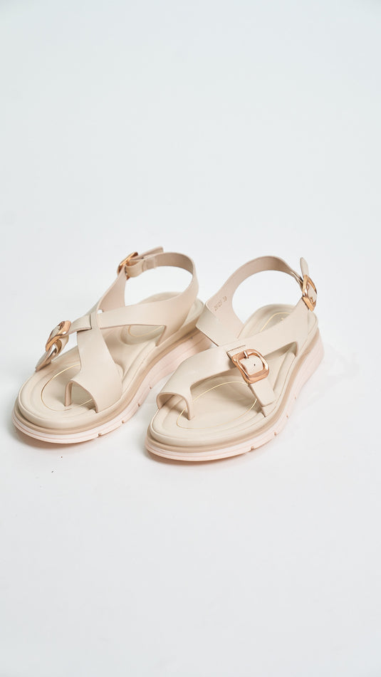 Sandales Entre-doigts Femme – Nu-pieds d'Été à Boucles Dorées Chic