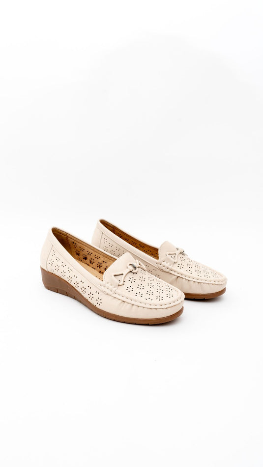 Mocassin confort compensée