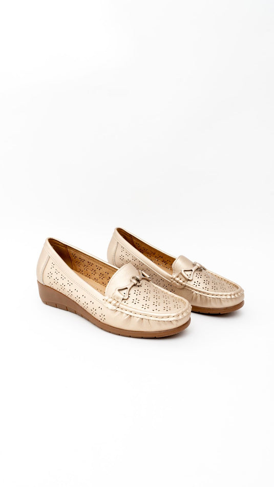 Mocassin confort compensée